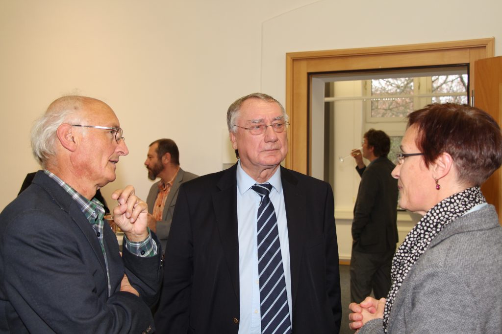 Dr. Alexander Botte, Jürgen Schlegel und Dr. Doris Bambey (v.l.n.r) im Gespräch