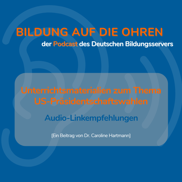 Sharepic zu den Audio-Linkempfehlungen US-Präsidentschaftswahlen